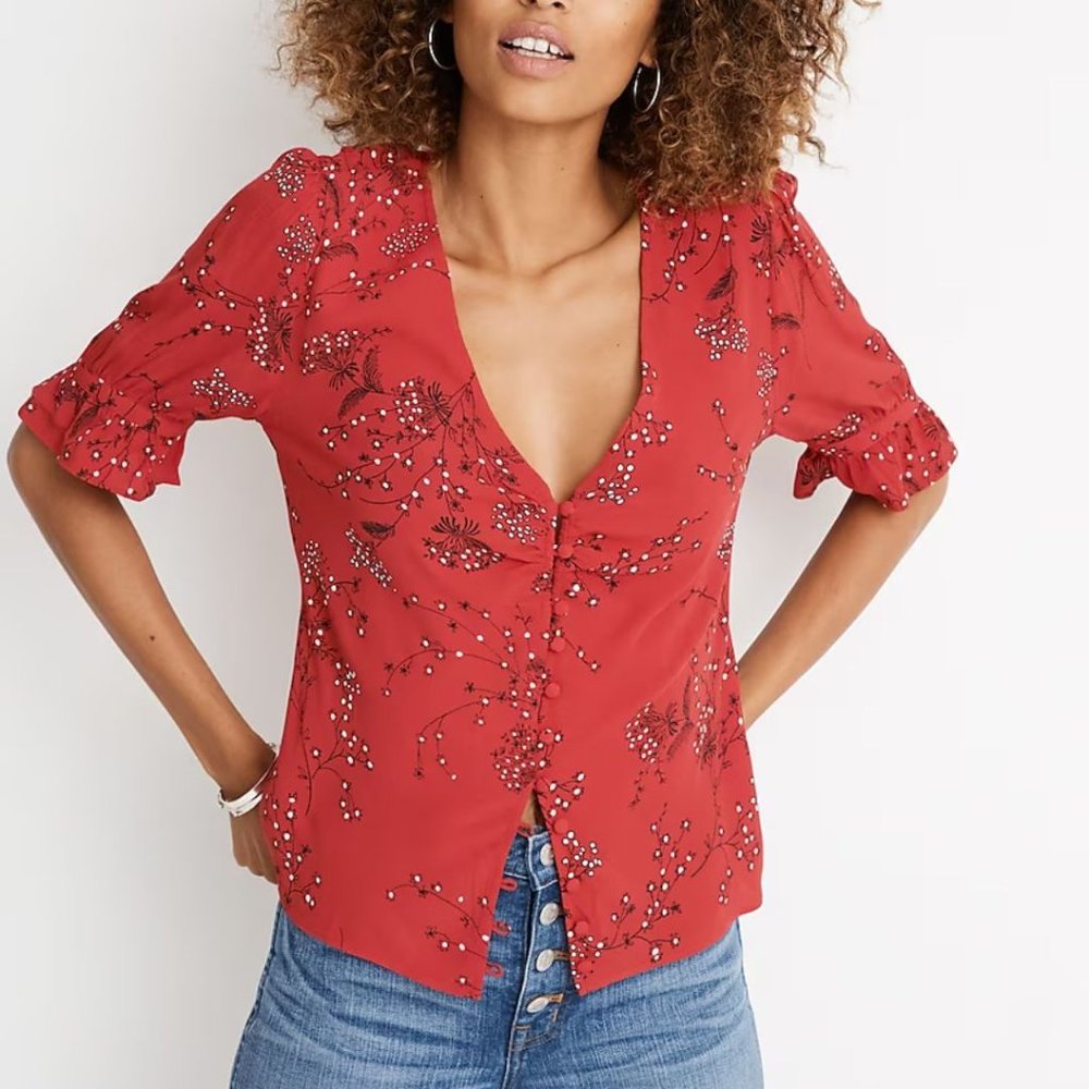 Madewell Daylight Top in Windswept Floral Size 6